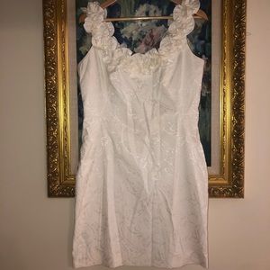 Winter White White House and Black Market Dress